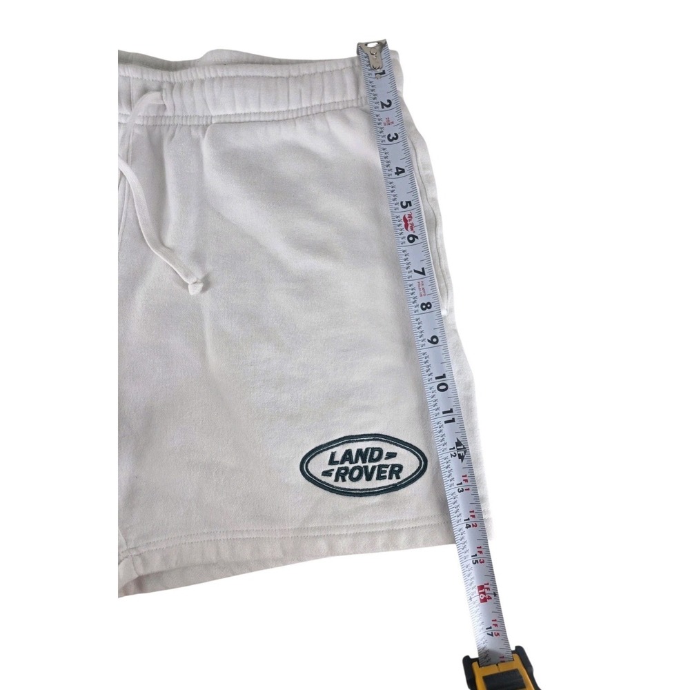 PacSun Land Rover Sweat Shorts Mens M Fleece White Drawstring Embroidered Logo - Picture 9 of 13